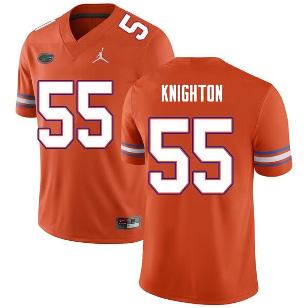 NCAA Florida Gators Hayden Knighton Men's #55 Nike Orange Stitched Authentic College Football Jersey OZY7664DL